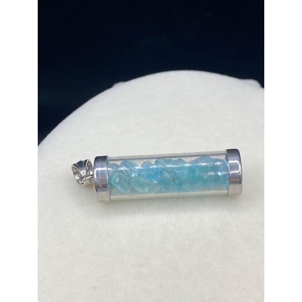 Paraiba apatite chip pendant